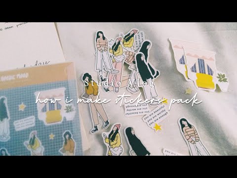 studio vlog .04 | cara membuat stiker | cara membuat stiker (desain, print, packaging)