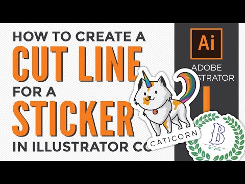 Cara membuat garis potong kontur untuk stiker di Adobe Illustrator