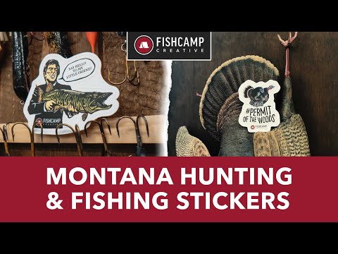 Stiker Gaya Hidup Berburu & Memancing Montana untuk Dijual!